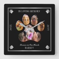 Photo Pet Memorial - Black Silver