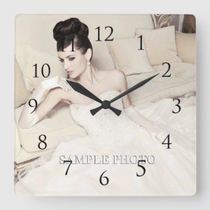 Horloge Carrée Photo Wall Clock