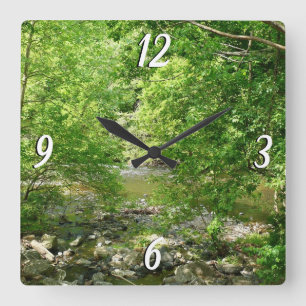 Horloge Carrée Photographie de la nature dans le Maryland, vue su