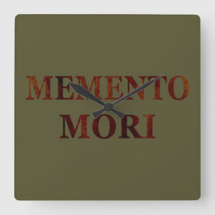 Horloge Carrée Phrase latin - Saisir le Jour - Memento Mori