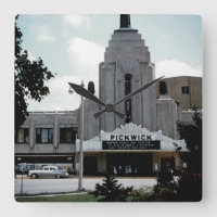 Pickwick Movie Theatre Park Ridge Watercolor Art