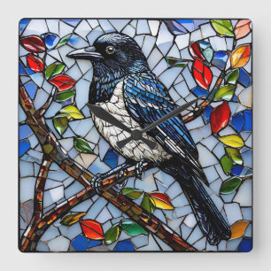 Horloge Carrée Pie joli mosaique