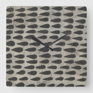 Horloge Carrée Pierre - gouttes