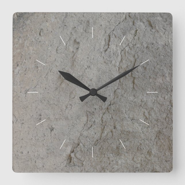 Horloge Carrée PIERRE | image naturelle (Recto)