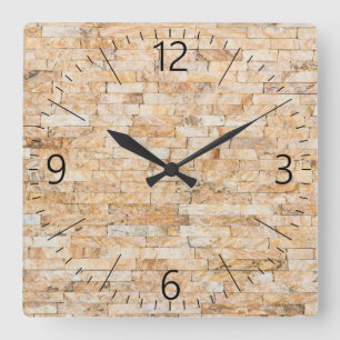 Horloge Carrée Pierres motif