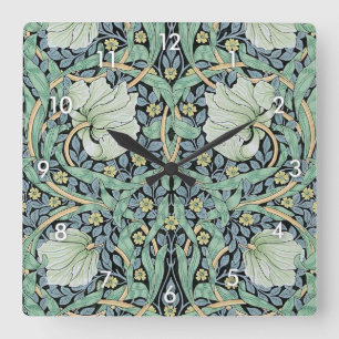 Horloge Carrée Pimpernel, William Morris