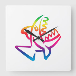 Horloge Carrée Piranha