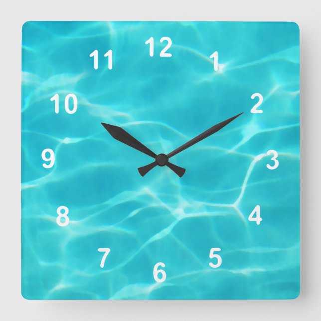 Horloge Carrée Piscine (Recto)