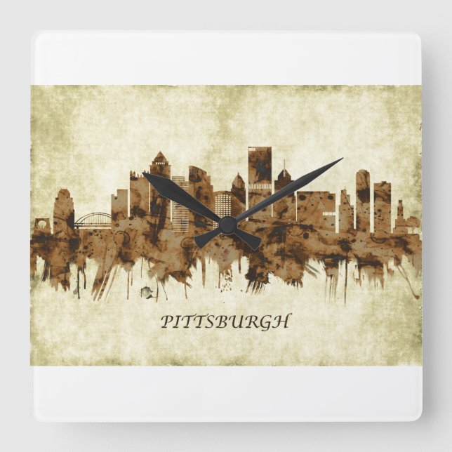 Horloge Carrée Pittsburgh Pennsylvanie (Recto)