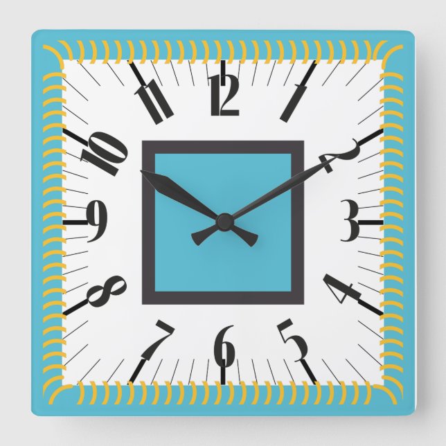 Horloge Carrée PIXELAT PREMIÈRE SÉRIE LEX par masanser (Recto)