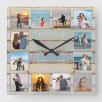 Plage Ocean Distressed Wood 12-photo Collage Photo