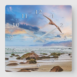 Horloge Carrée Plage Pelican Patrol