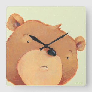 Horloge Carrée Plan rapproché de grand ours Brown