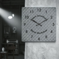 Plaque de diamant rustique Faux Motif de lug métal