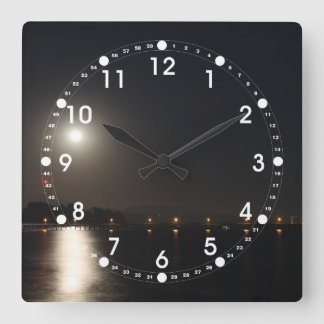 Horloge Carrée Pleine lune