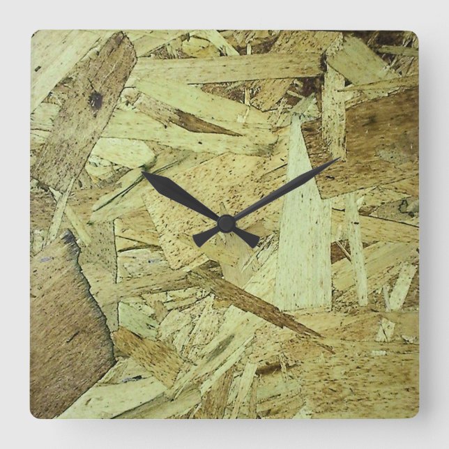 Horloge Carrée Plywood de carte à puce OSB (Recto)