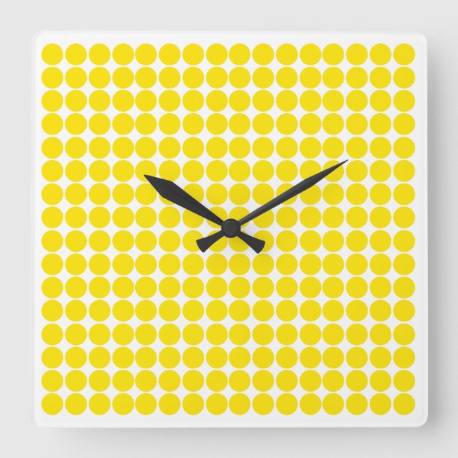 Horloge Carrée Point Safari jaune or (Recto)