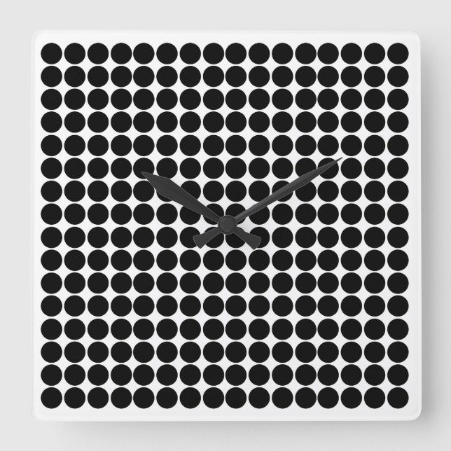 Horloge Carrée Point Safari noir (Recto)