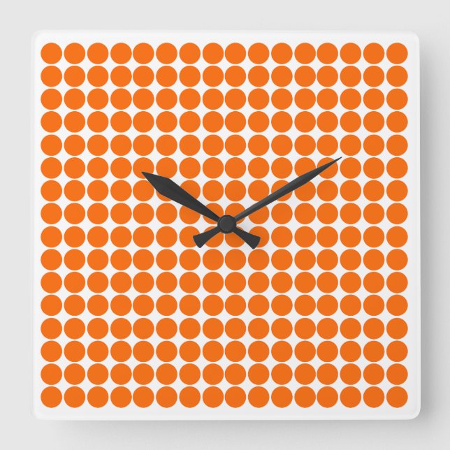 Horloge Carrée Point Safari Tangerine (Recto)