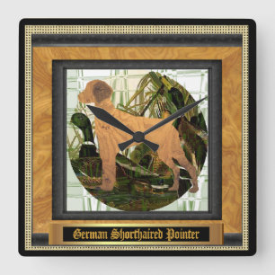 Horloge Carrée Pointeur allemand court sport