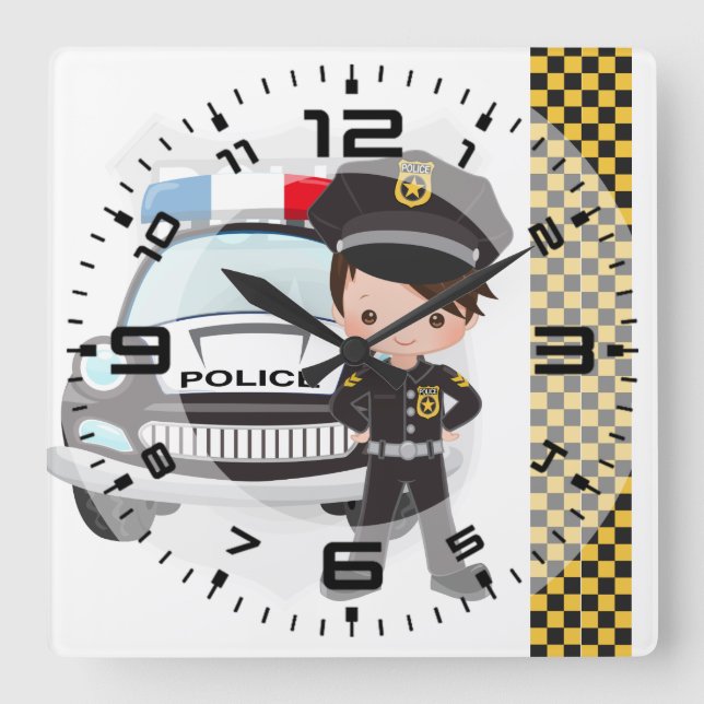 Horloge Carrée Police (Recto)