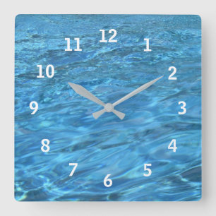 Horloge Carrée Pool Waters Wall Clock