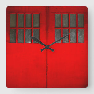 Horloge Carrée Porte du service d'incendie