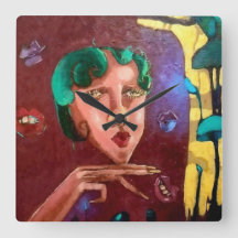 Portrait de femme Abstraite coloré - Peinture à l'