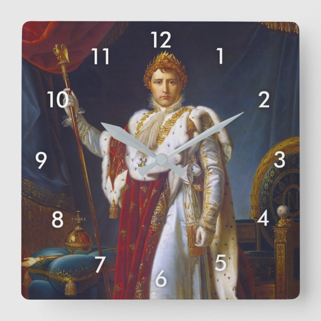 Horloge Carrée Portrait de Napoléon Bonaparte, François Gérard (Recto)