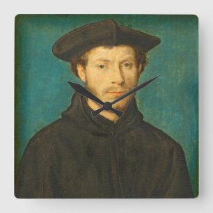 Horloge Carrée Portrait d'un homme, C. 1536 - 40 (huile sur la