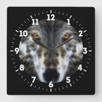 Portrait graphique inspiré de loup sur a