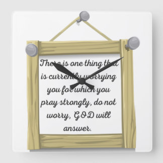 Horloge Carrée positive Sentence poster