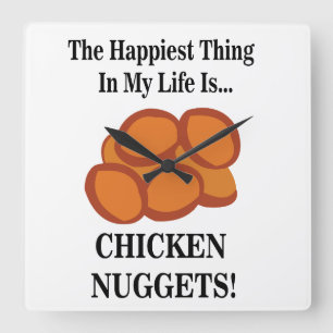 Horloge Carrée Poulet Nugget Restauration rapide Drôle Poulet Nug