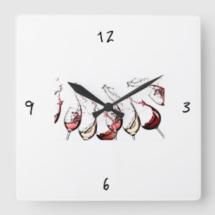 HORLOGE CARRÉE ***POUR THAT WINE*** CLOCK