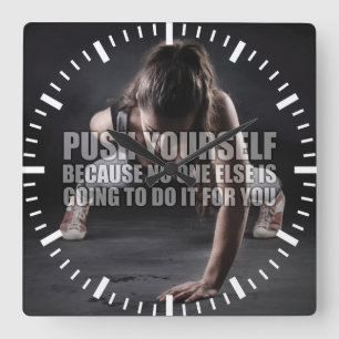 Horloge Carrée Pouvez-vous - Motivation de l'entraînement