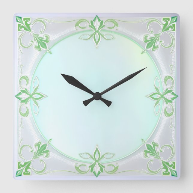 Horloge Carrée Pretty Green Wall Clock (Recto)