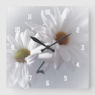 Horloge Carrée Principalement blanc