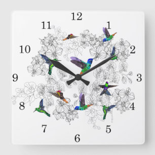Horloge Carrée Printemps 4
