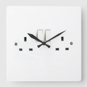 Horloge Carrée Prise électrique du Royaume-Uni