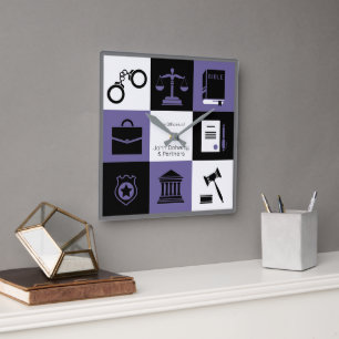 Horloge Carrée Procureur Bureau du droit