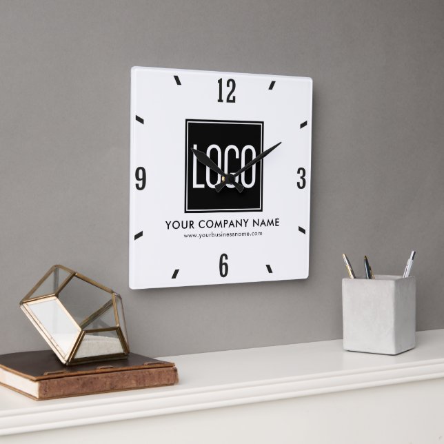 Horloge Carrée Promotional Business Logo Company (Bureau)
