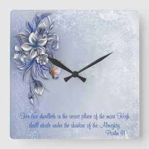 Horloge Carrée Psalm 91@Square