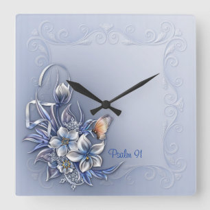 Horloge Carrée Psalm 91 &  Square