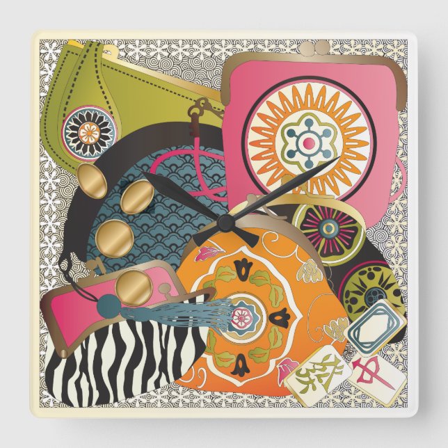 Horloge Carrée Purge Mah Jongg (Recto)