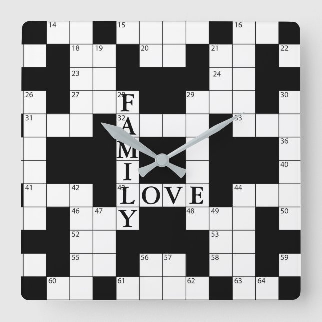 Horloge Carrée Puzzle Family Love (Recto)
