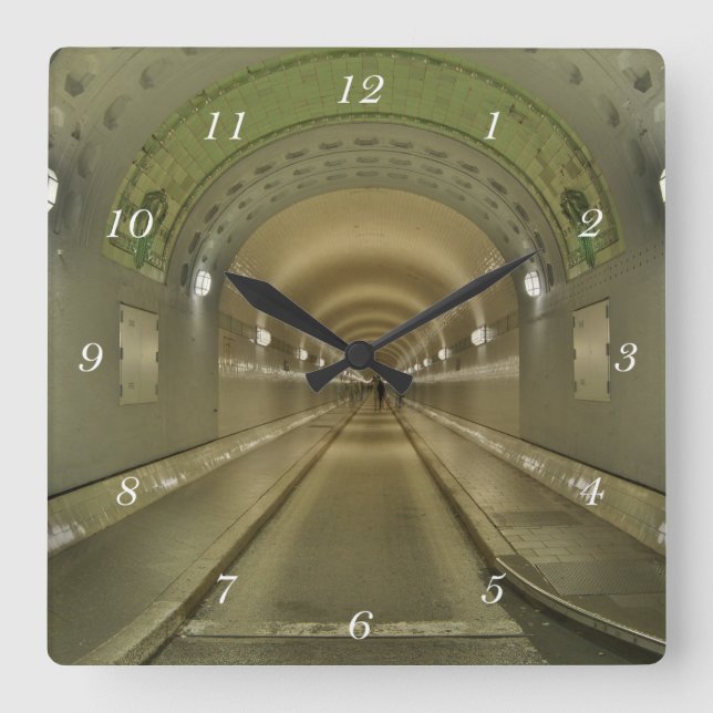 Horloge Carrée Quadratische Wanduhr Hamburg alter Elbtunnel (Recto)