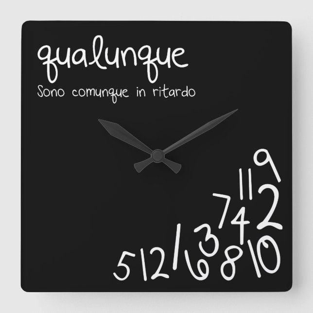 Horloge Carrée qualun (Recto)