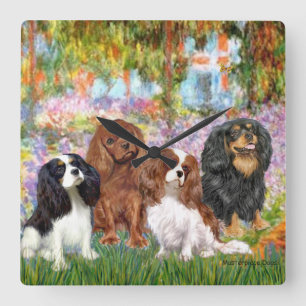 Horloge Carrée Quatre Cavaliers dans le jardin de Monet