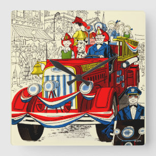 Horloge Carrée Quatrième de défilé de juillet