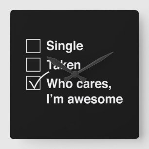 Horloge Carrée Qui s'inquiète, je suis impressionnant